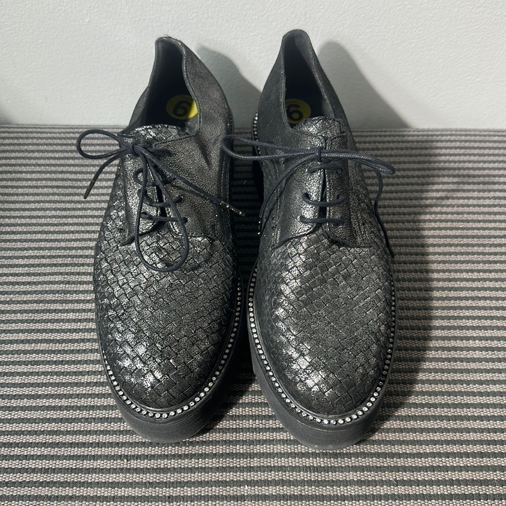 Pons Quintana  Brown Platform Woven Braided Shoes Sneakers